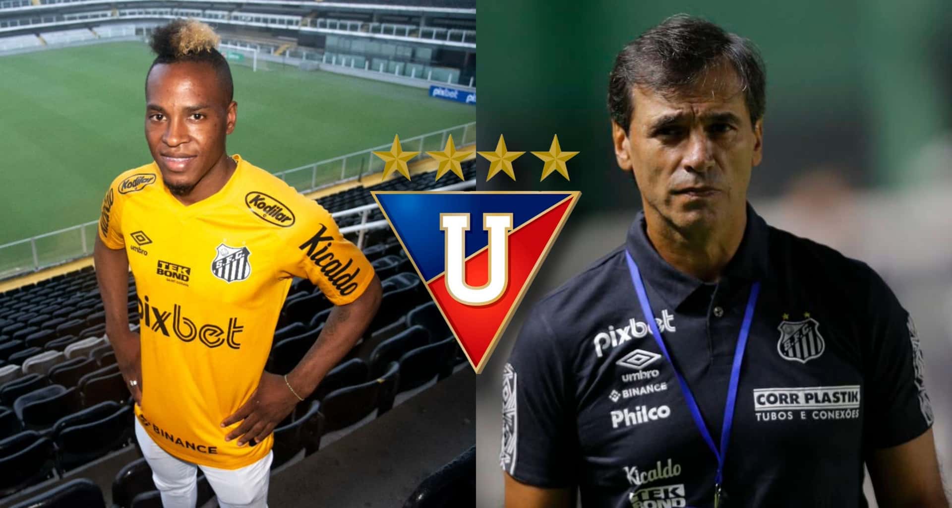 Jhojan Julio está en Santos FC, pedido por Fabián Bustos. Liga de Quito lo prestó con la esperanza de venderlo