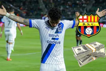 Joao Rojas con la camiseta de Monterrey. 