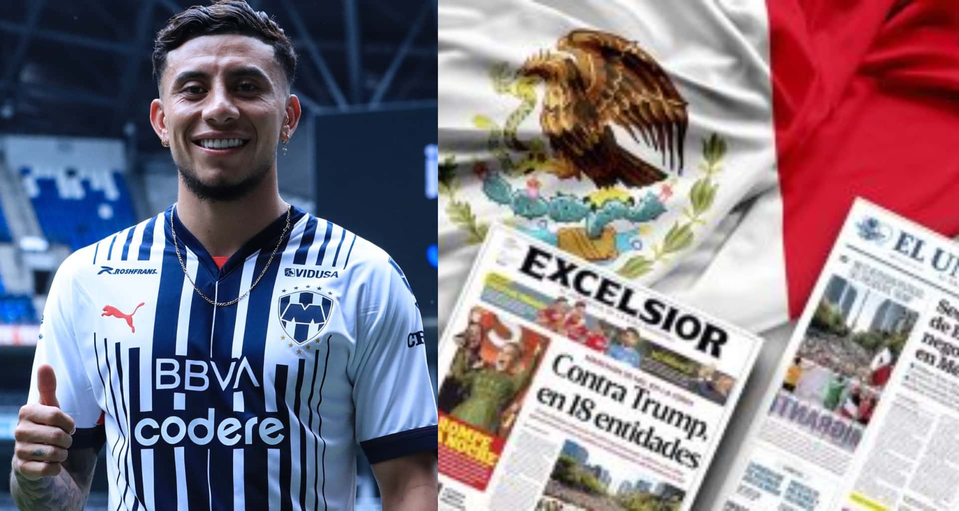 Joao Rojas ni bien se bajó del avión y ya le empezaron a cargar en la prensa mexicana que cubrió su llegada a Rayados de Monterrey