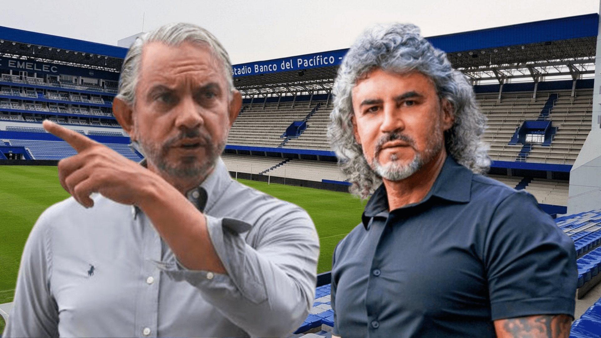 José Pileggi y Leonel Álvarez (Foto tomada de: El Universo/Leonel Álvarez/Emelec)