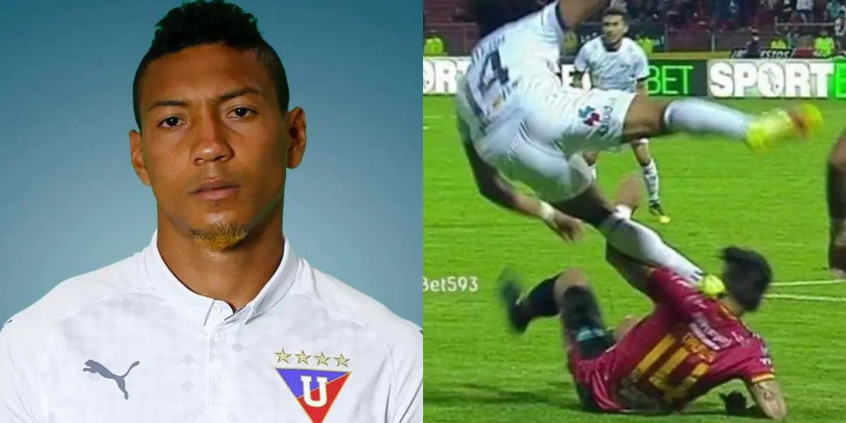 José Quintero se fue expulsado ante Deportivo Cuenca por una patada en la cara a rival y así los justificaron