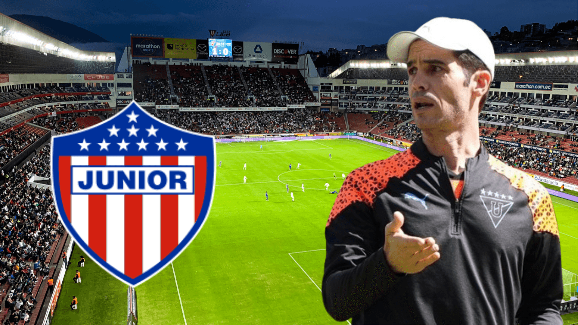 Josep Alcácer en el Estadio Rodrigo Paz Delgado (Foto tomada de: Primicias/Liga de Quito/Wikipedia)
