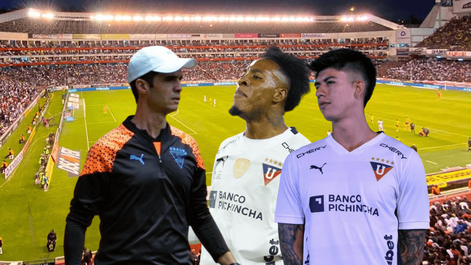 Josep Alcácer enojado, Jhojan Julio reclamando, Gabriel Villamil. Foto tomada de: LDU