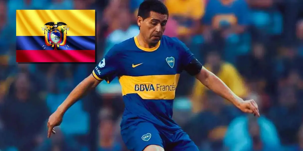 Juan Román Riquelme ha sido de las grandes ídolos de Boca Juniors y en su etapa como jugador profesional, un ecuatoriano se ganó su respeto