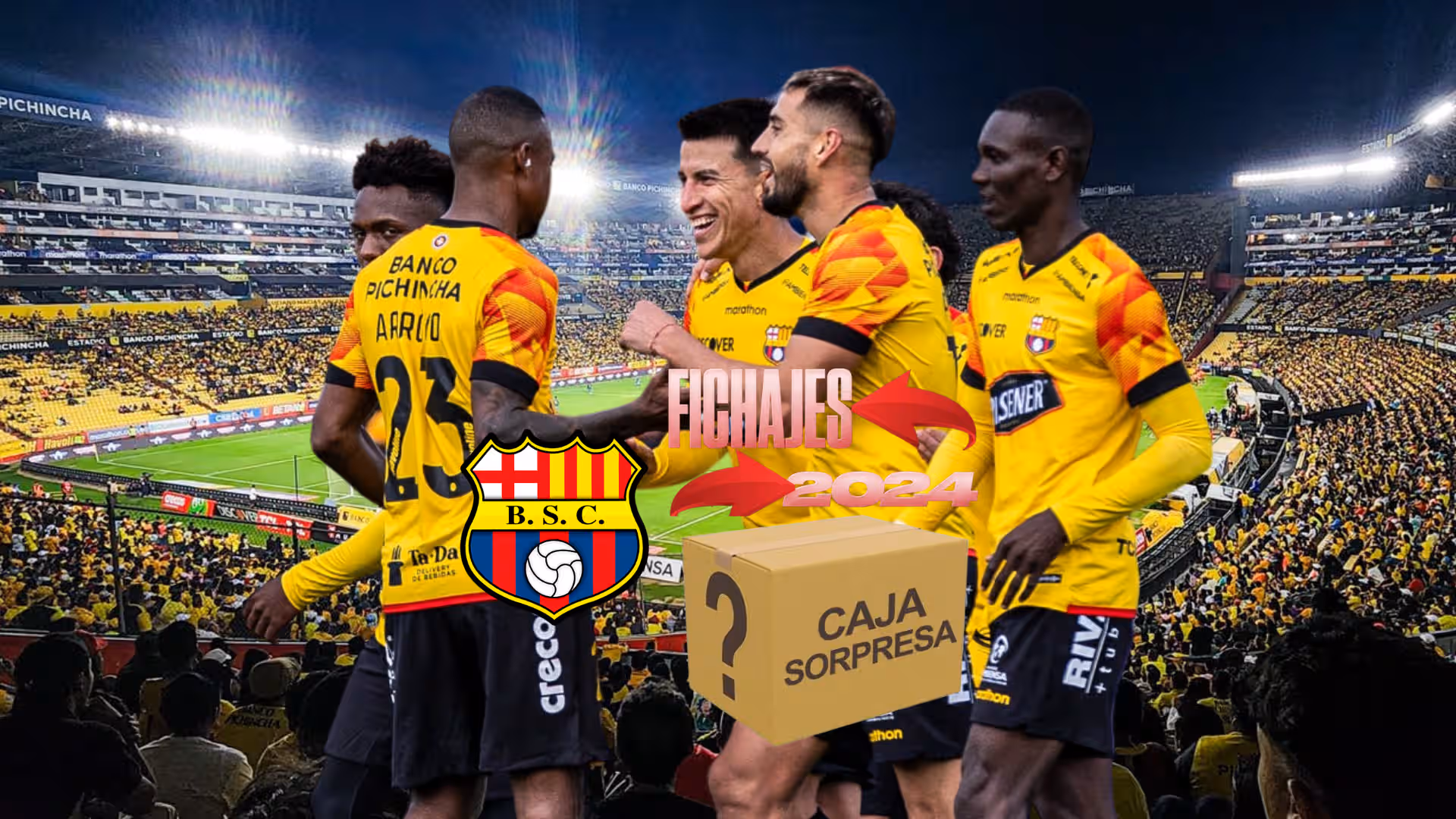 Jugadores de Barcelona, escudo de BSC. Foto tomada de: Barcelona SC