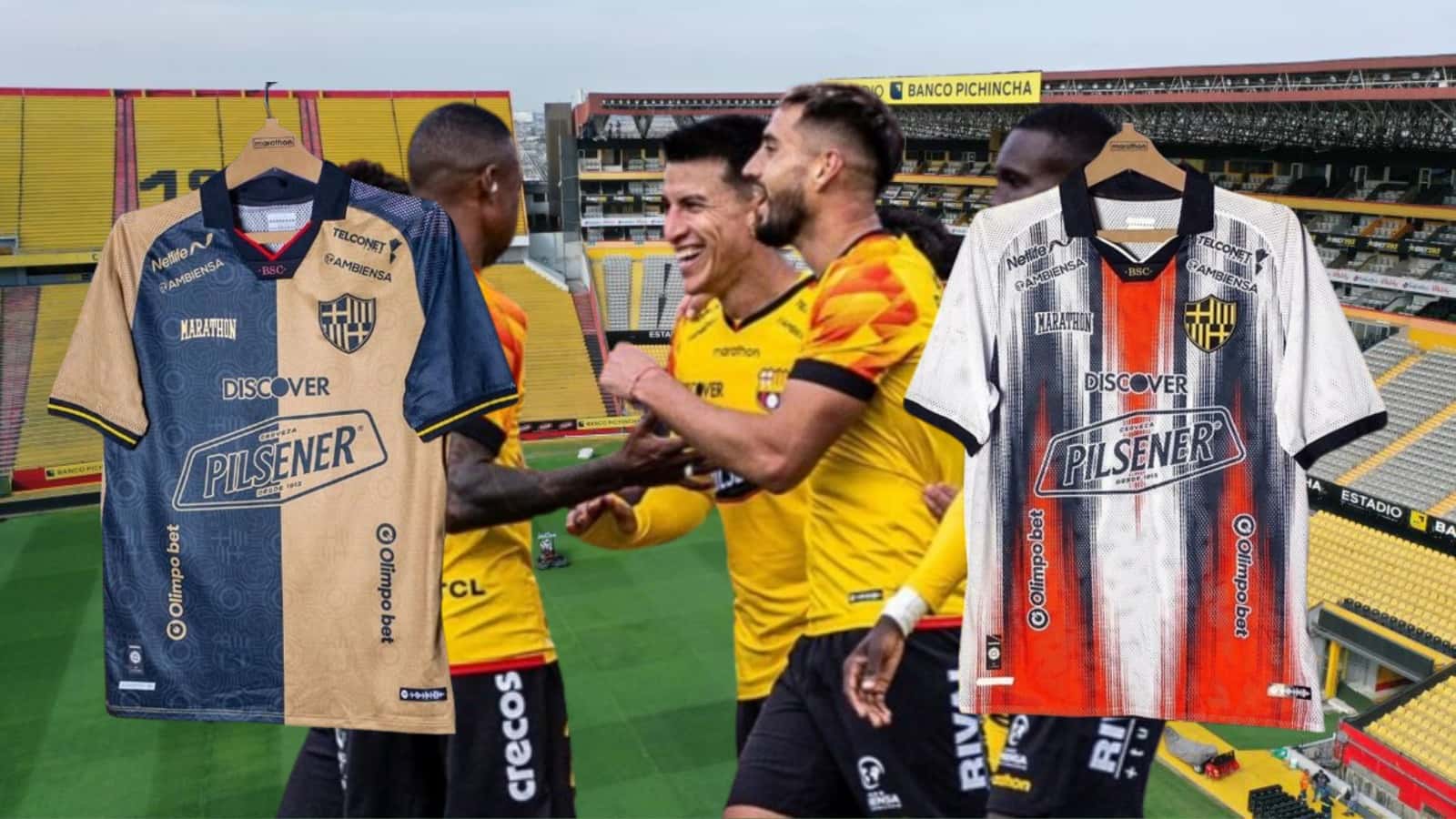 Jugadores de Barcelona SC en el Estadio Monumental (Foto tomada de: Extra/Marathon/Barcelona SC/API)