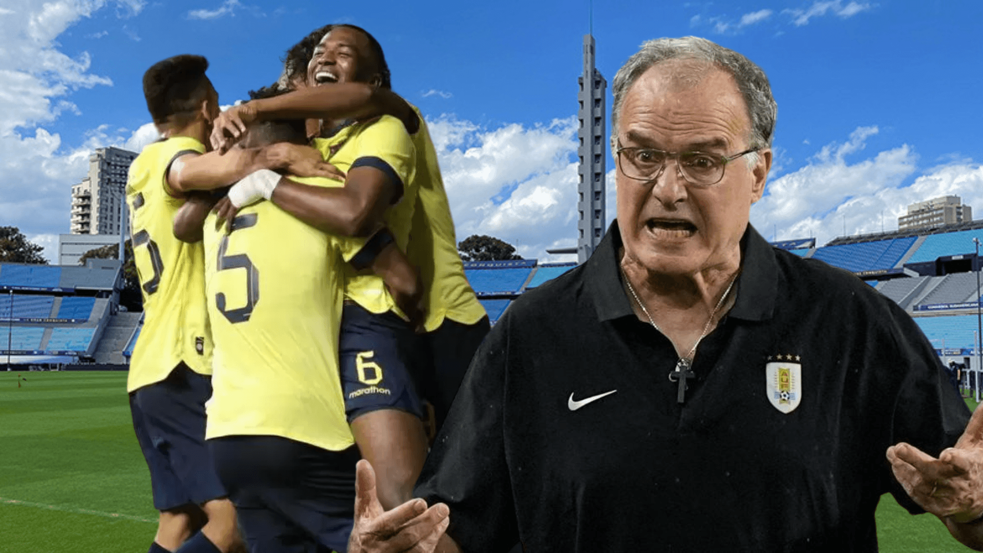 Jugadores de La Tri y Marcelo Bielsa (Foto tomada de: El Comercio/Sport/La Tri)