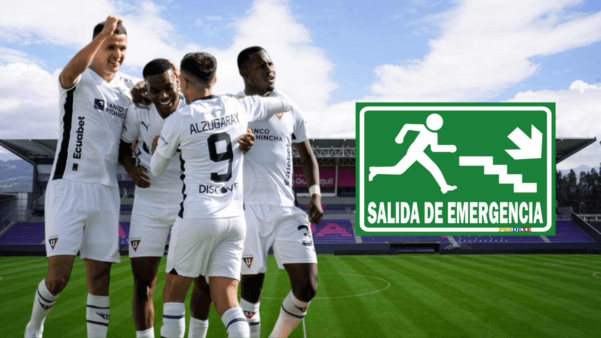 Jugadores de Liga de Quito (Foto tomada de: Primicias/API/Extintor)