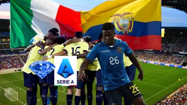 Jugadores Ecuatorianos a Italia, Alan Minda y banderas Ecuador e Italia