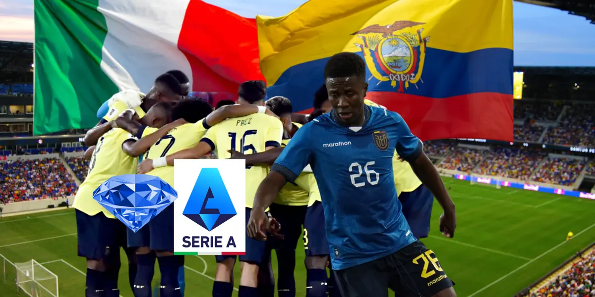 Jugadores Ecuatorianos a Italia, Alan Minda y banderas Ecuador e Italia