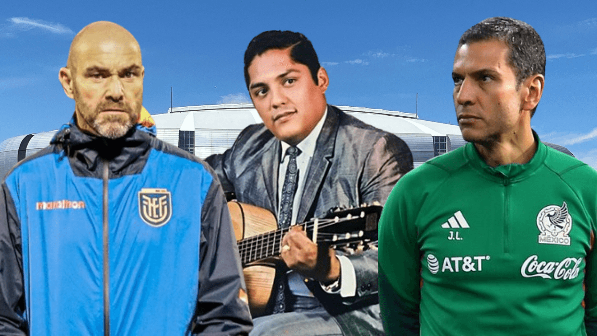 Julio Jaramillo, Jaime Lozano y Félix Sánchez (Foto tomada de: Wikipedia/La Gran Aldea/La Tri/Mexsport)