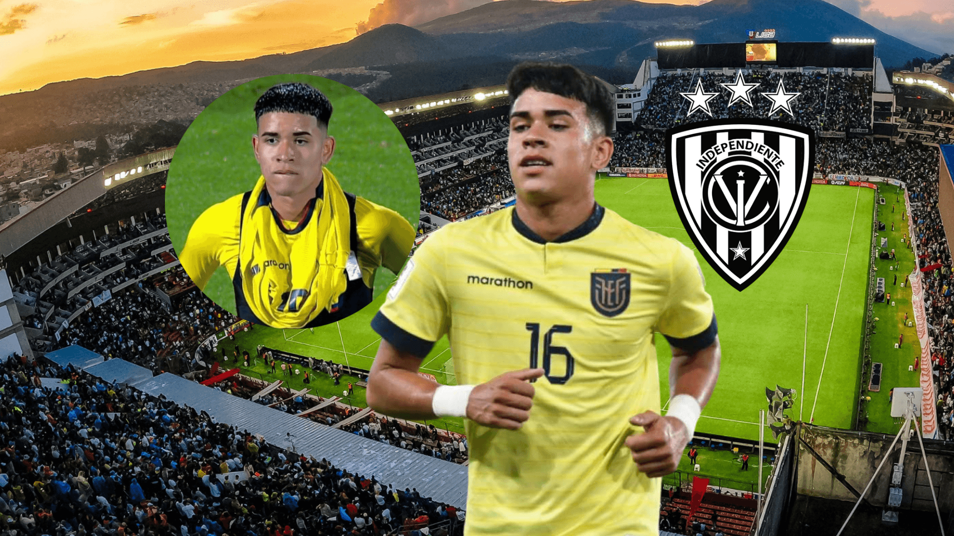 Kendry Páez con la camiseta de Ecuador, triste, escudo de IDV. Foto tomada de: La Tri/PESLogos