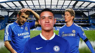 Kendry Páez, Fernando Torres y Andriy Shevchenko con la camiseta de Chelsea