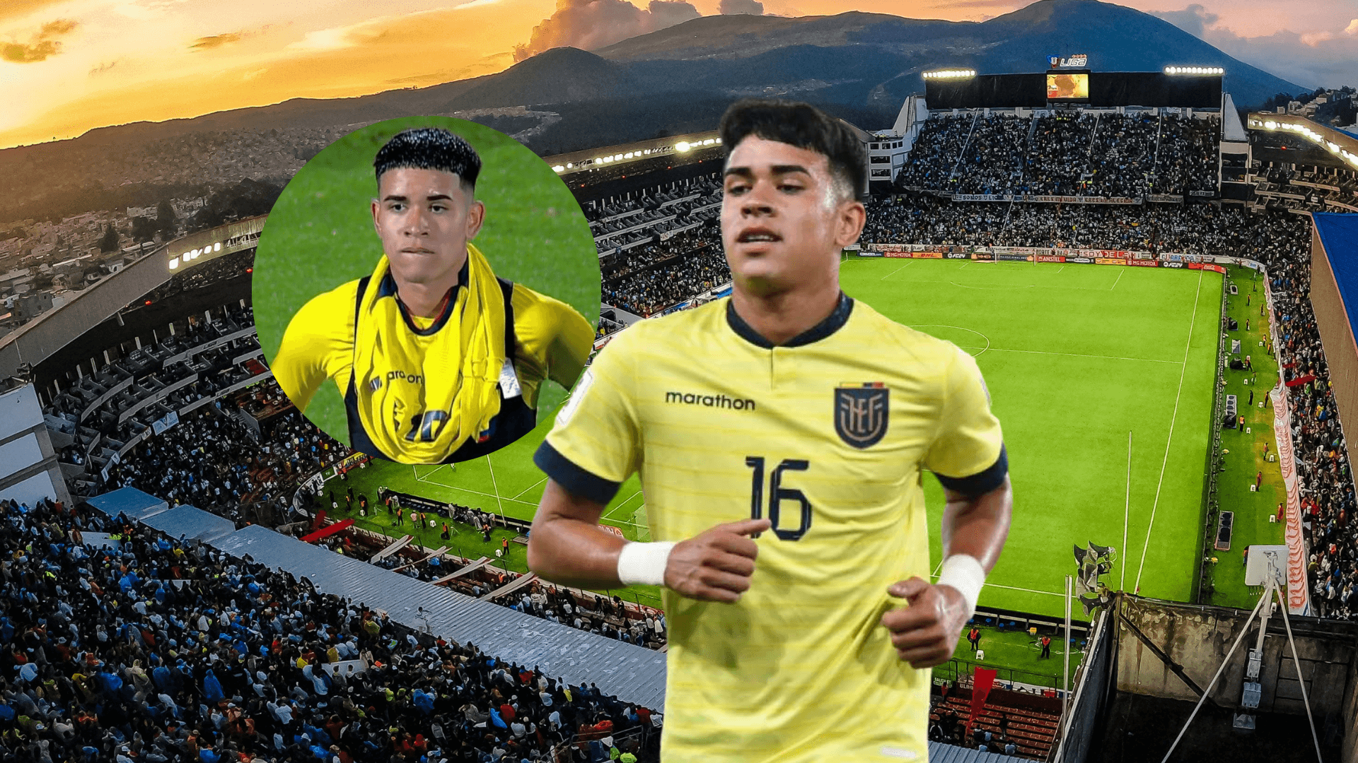 Kendry Páez triste con la camiseta de Ecuador