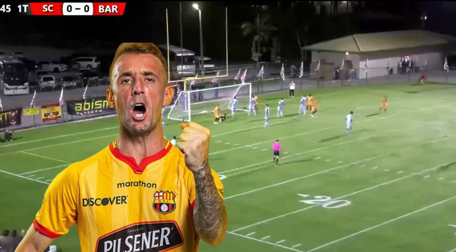 'Kitu' Díaz adelantó a Barcelona SC ante Sporting Cristal.