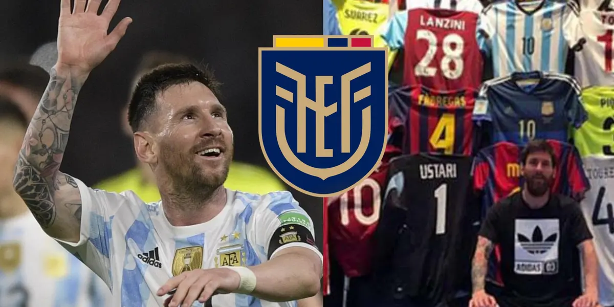 La camiseta de un ecuatoriano está en el museo personal de Messi
