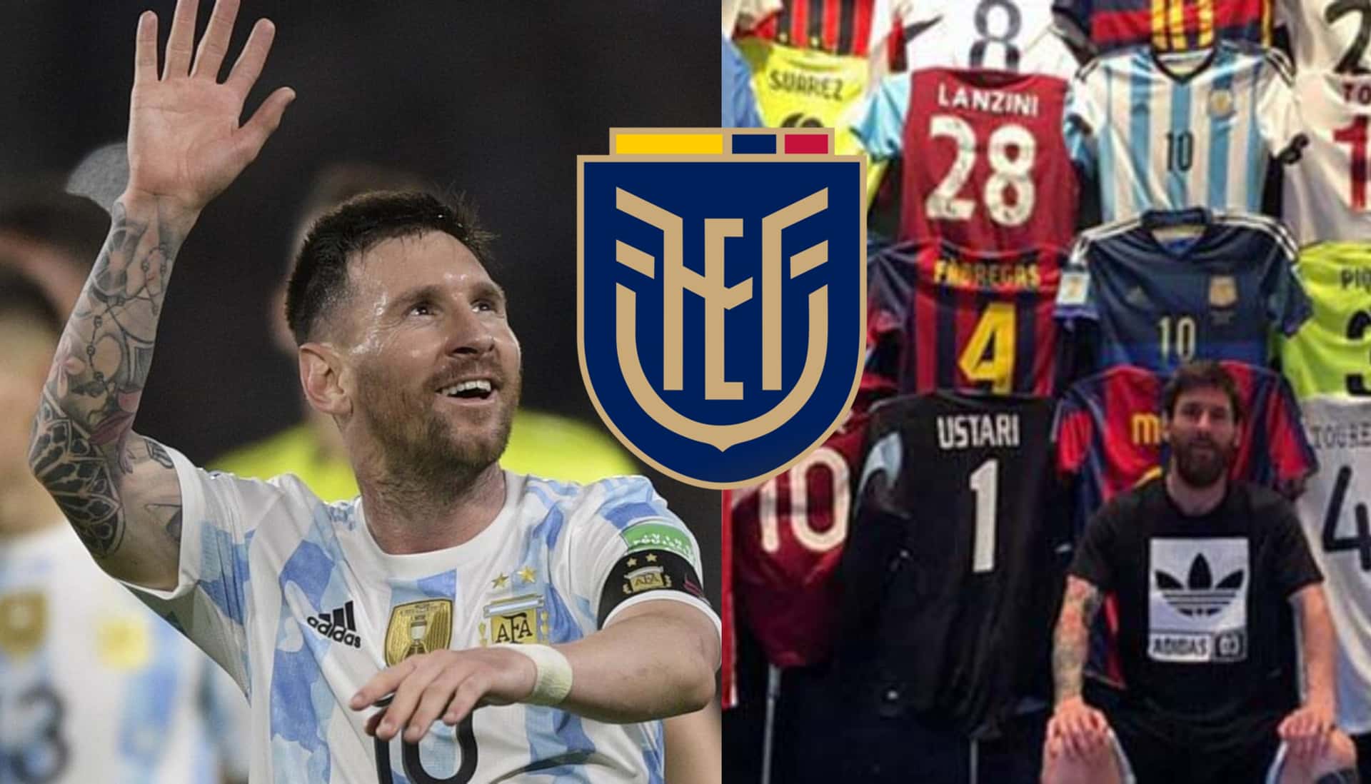 La camiseta de un ecuatoriano está en el museo personal de Messi