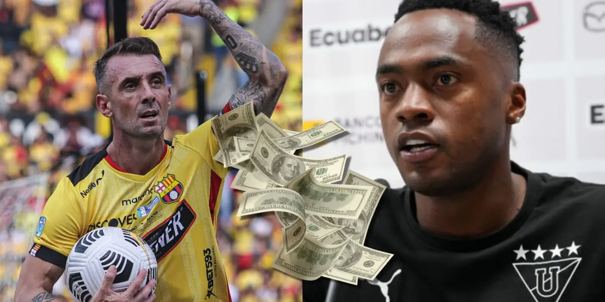 La diferencia de salarios entre Damián Díaz y Renato Ibarra, jugadores figuras en Barcelona SC y Liga de Quito