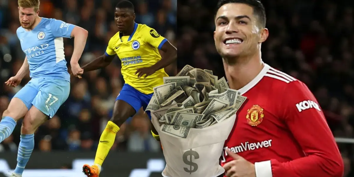 La diferencia de salarios entre Moisés Caicedo y Cristiano Ronaldo que se enfrentaron por Premier League
