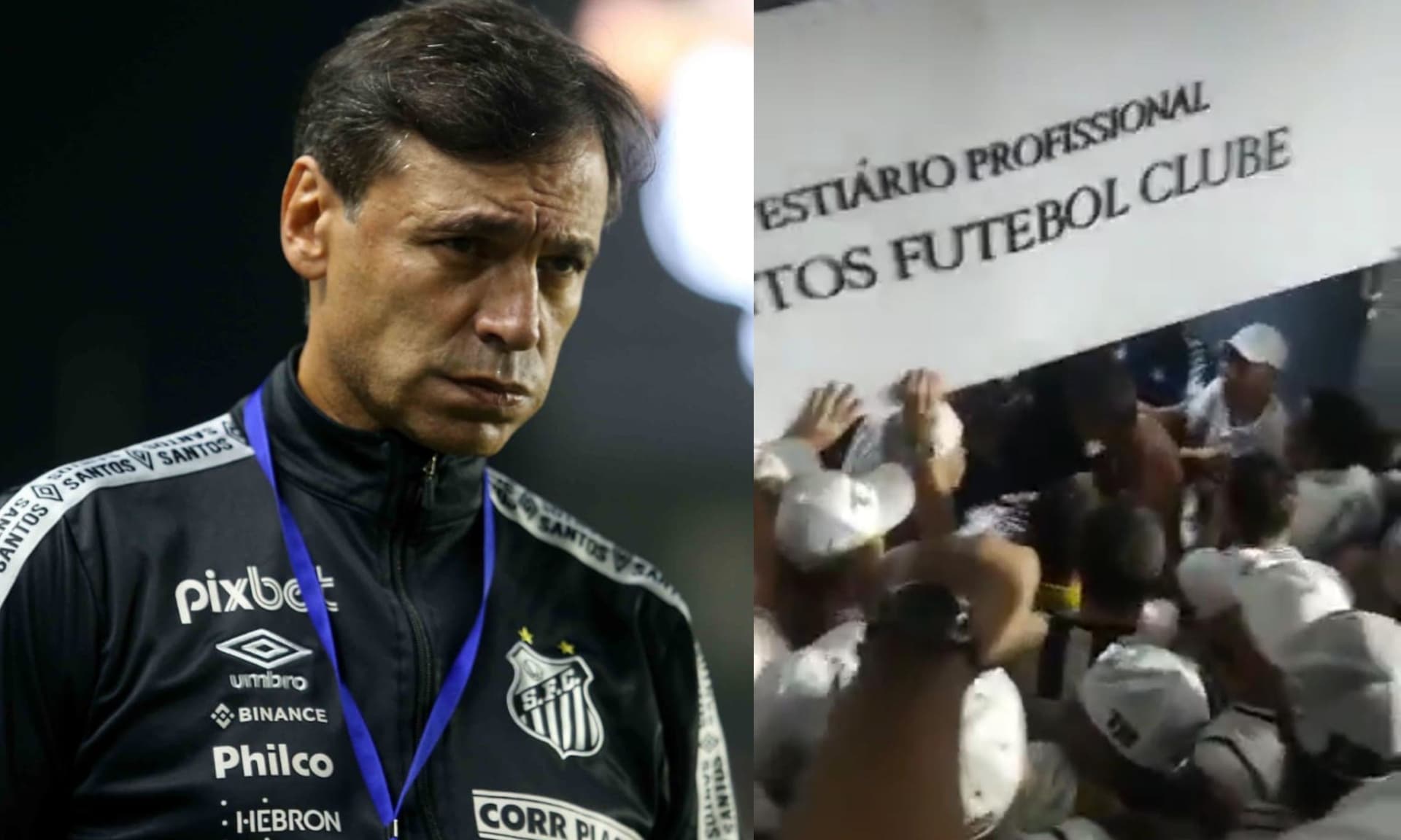 La hinchada del Santos se mostró enfurecida luego de que Fabián Bustos perdiera ante el Táchira de Venezuela