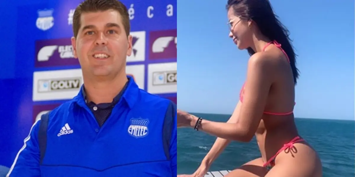 La pareja del entrenador de Emelec es modelo y hace noticia en Guayaquil