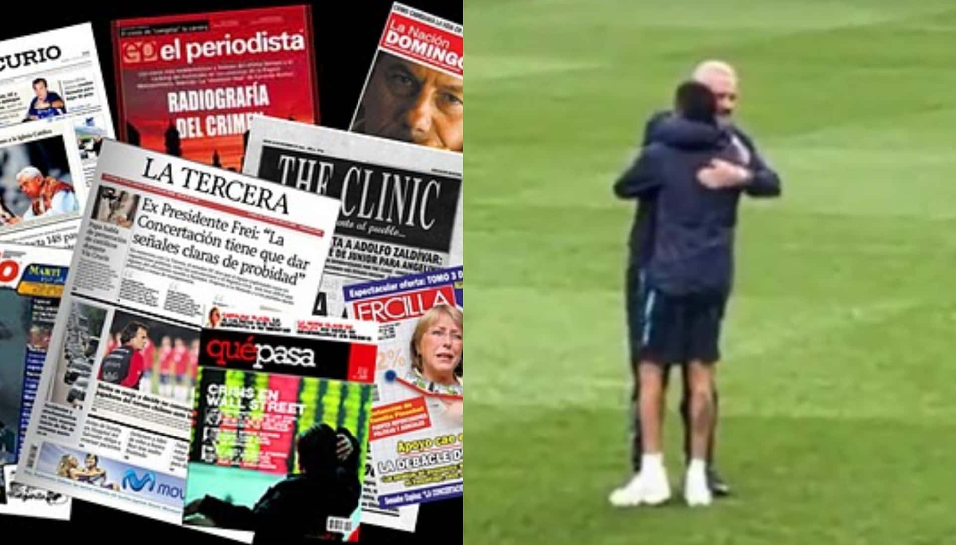 La prensa chilena se hizo eco del abrazo que le dio Gustavo Alfaro a Byron Castillo
