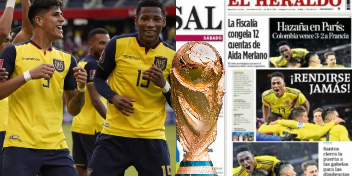 La prensa de Colombia se dio con la piedra en los dientes y ahora que Ecuador está en el Mundial prefieren darles el favoritismo en el grupo