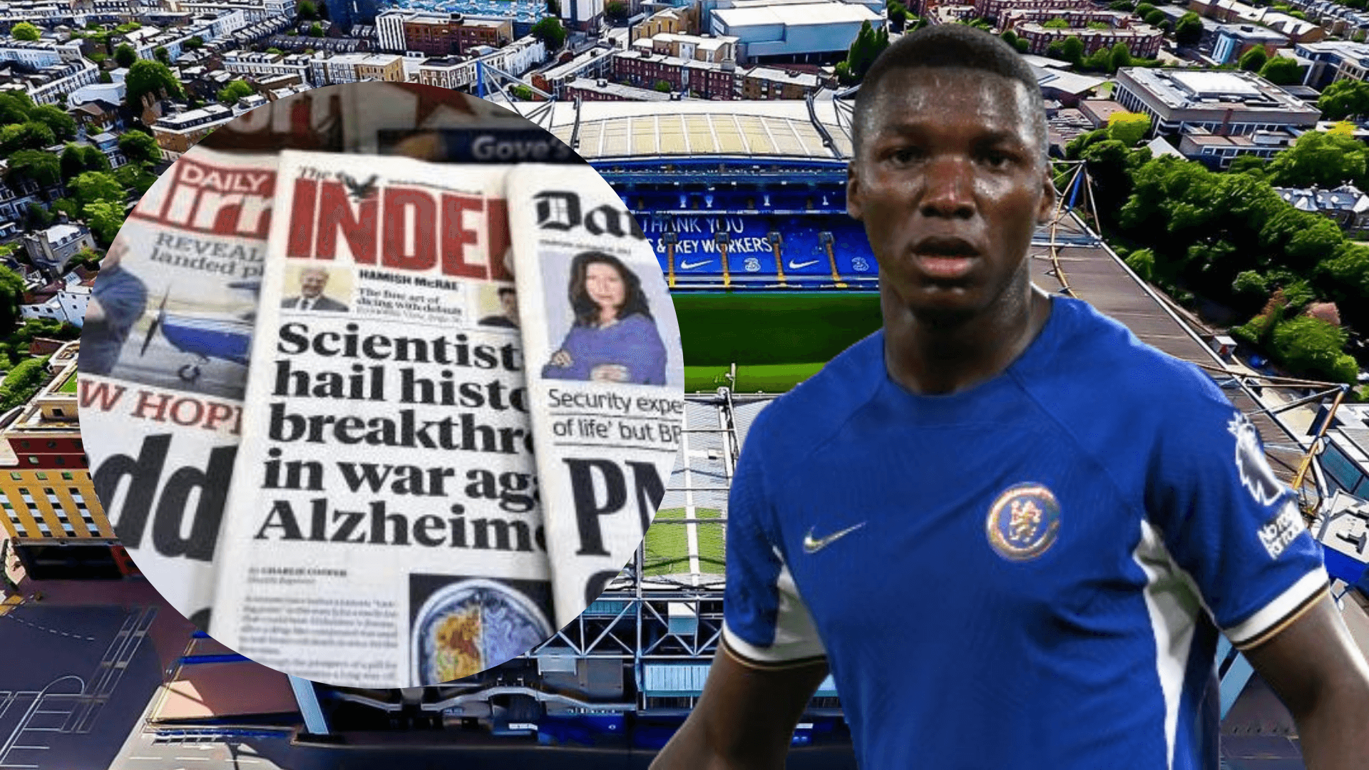 La prensa inglesa habló del partido que tuvo Moisés Caicedo (Foto tomada de: El Hogar/El Universo/Blue)