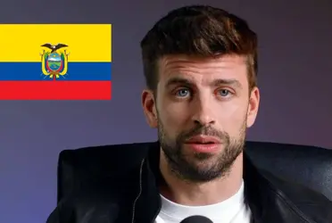 La reacción de Piqué cuando le enseñaron la bandera de Ecuador