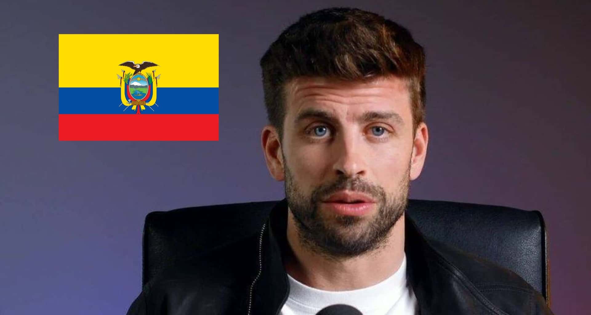 La reacción de Piqué cuando le enseñaron la bandera de Ecuador