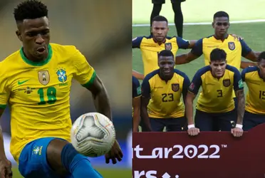 La Selección de Brasil se salvó de perder el invicto ante Ecuador y al entrar a camerinos Vinicius felicitó a este jugador