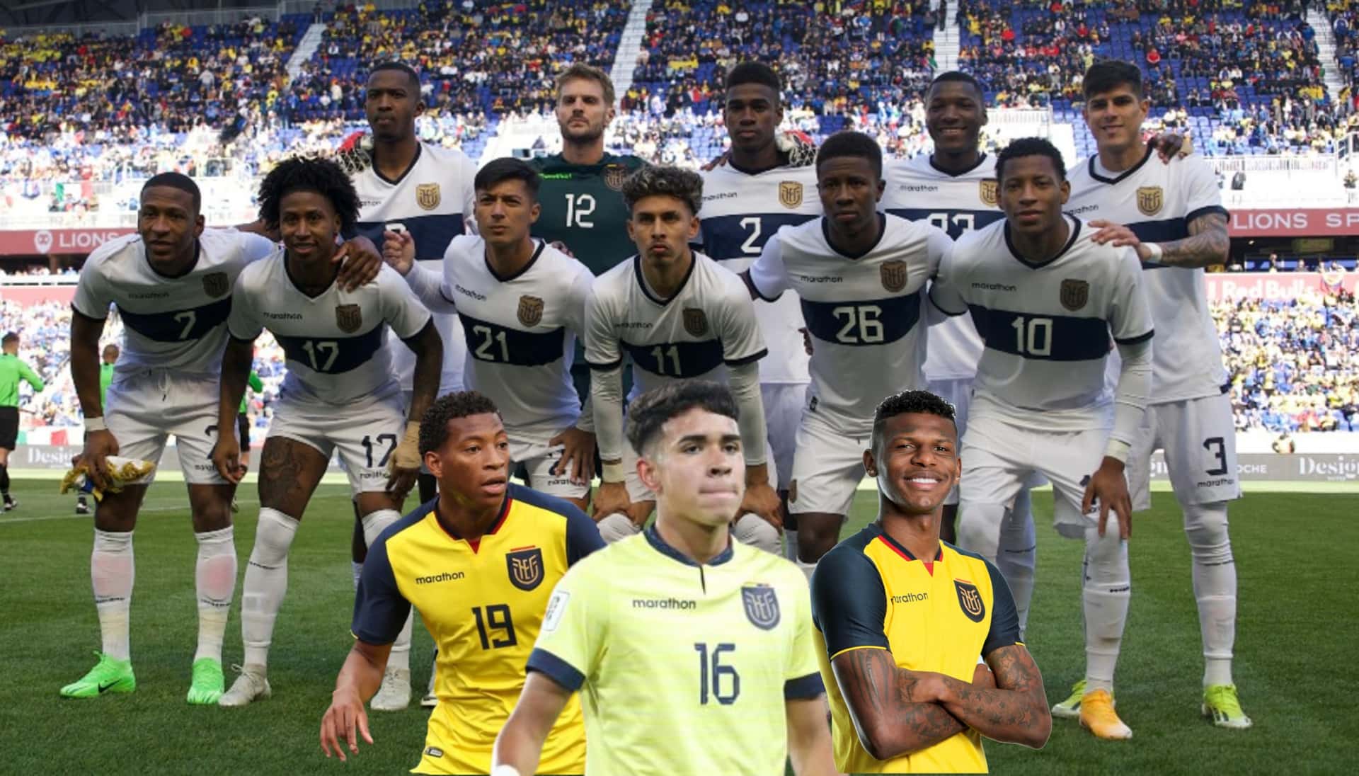 La Selección Ecuatoriana posando para los reporteros gráficos. FOTO: Primicias