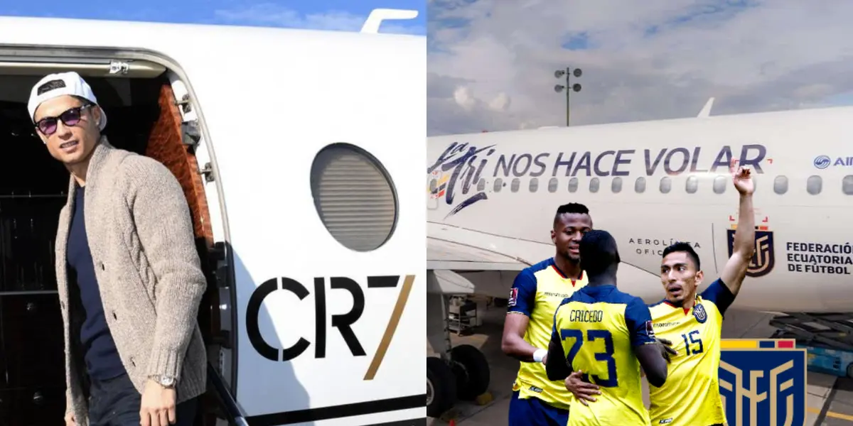 La Selección Ecuatoriana viaja en un Airbus A319 de LATAM, en cambio Cristiano Ronaldo tiene su propio medio de transporte aéreo. Mira lo que vale