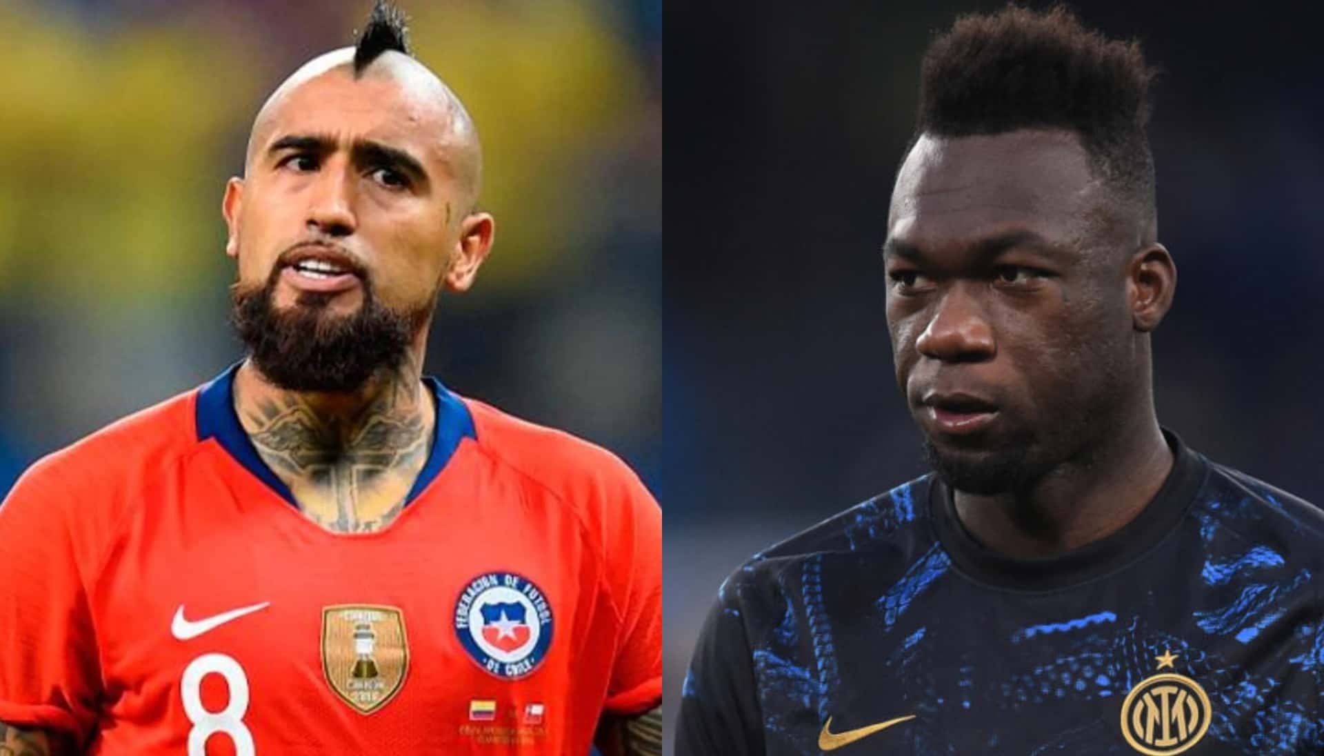 Las cámara enfocó a Felipe Caicedo y Arturo Vidal en la final de la Copa de Italia
