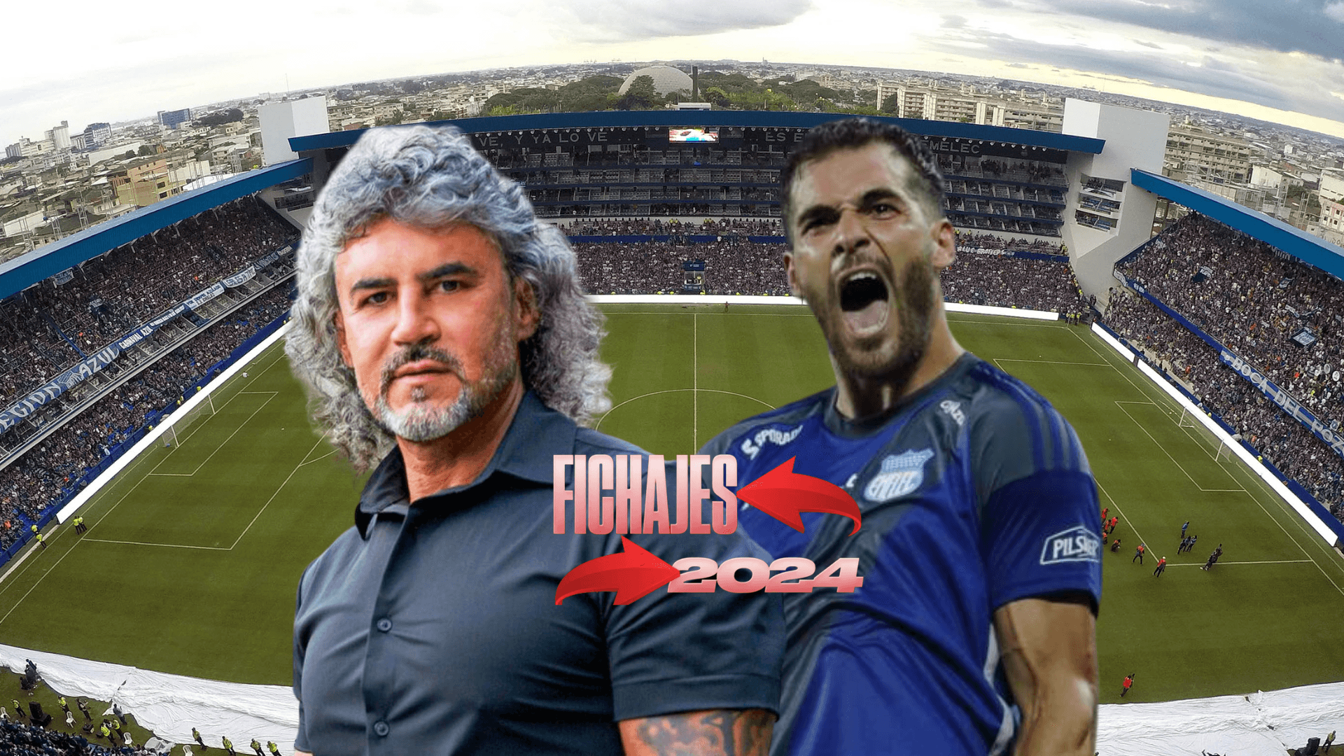 Leonel Álvarez, Facundo Castelli. Foto tomada de: Emelec/API