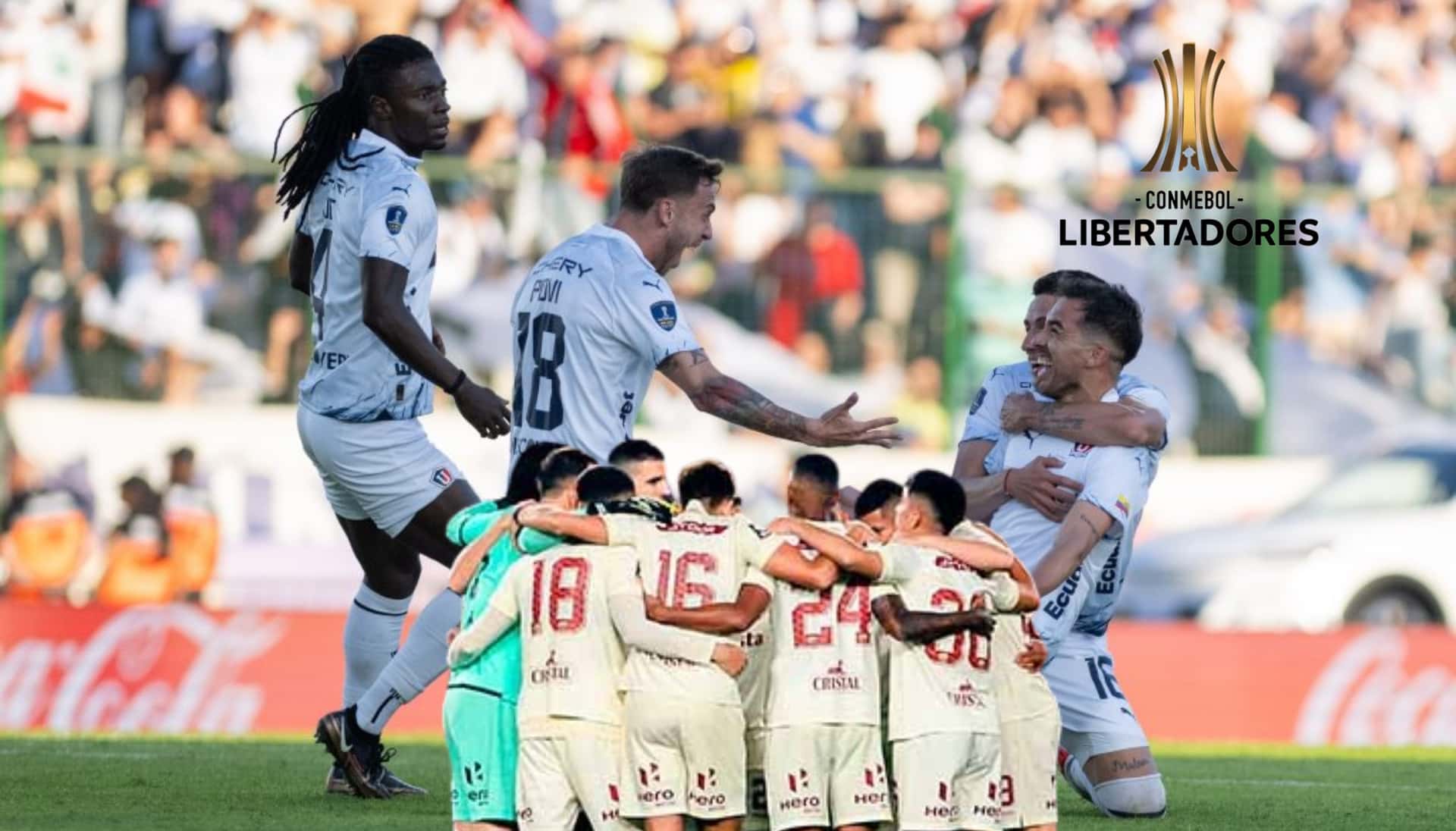 Liga de Quito celebrando una anotación la temporada anterior. FOTO: Conmebol