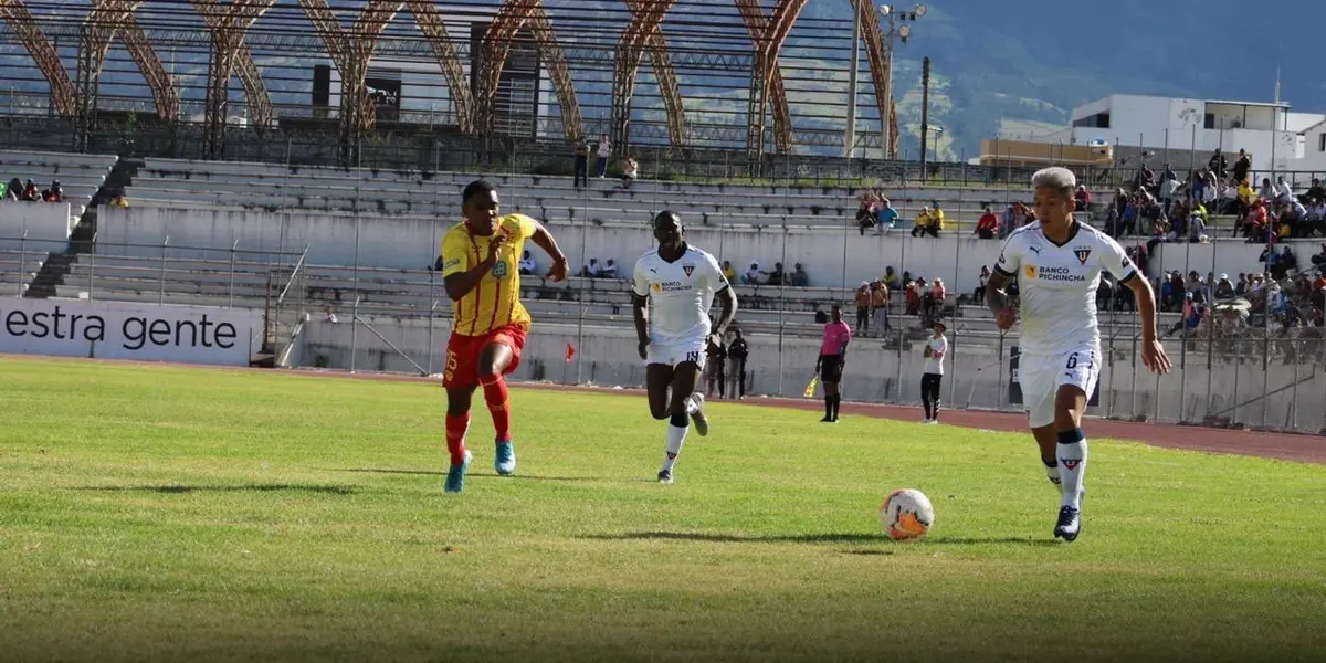 Liga de Quito jugó ante Aucas en el estadio de Ibarra