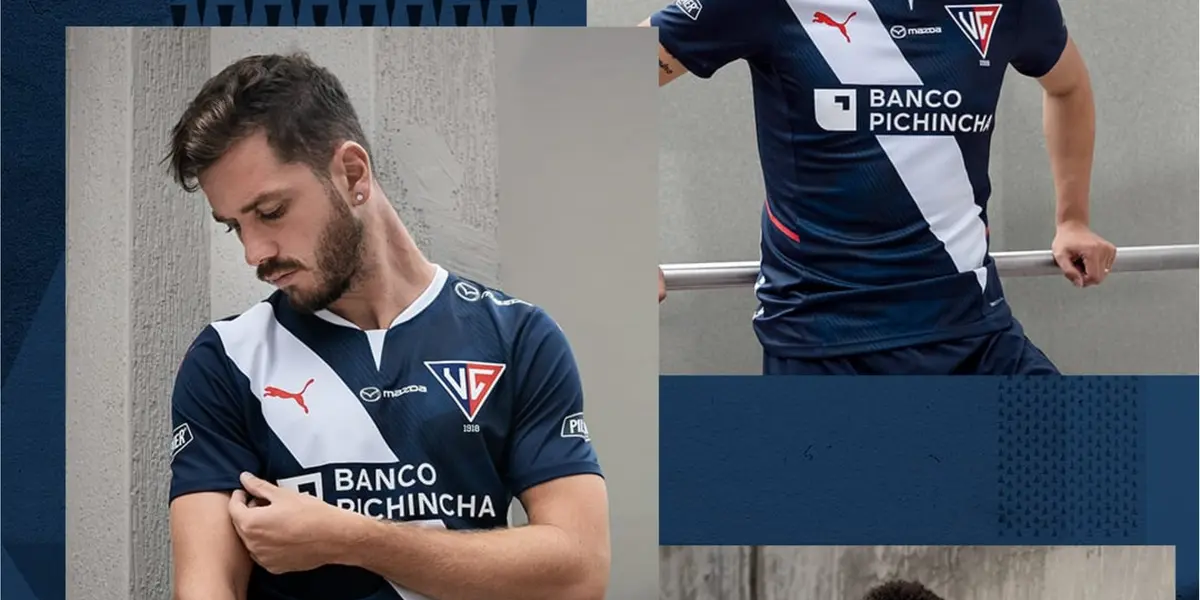 Liga de Quito presentó oficialmente sus 3 camisetas y la tercera indumentaria causó discordia