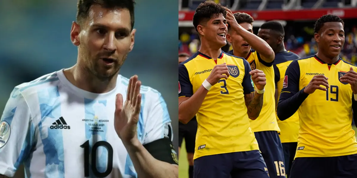 Lionel Messi no estuvo cómodo en el cotejo ante Ecuador y se molestó con varios jugadores en la cancha
