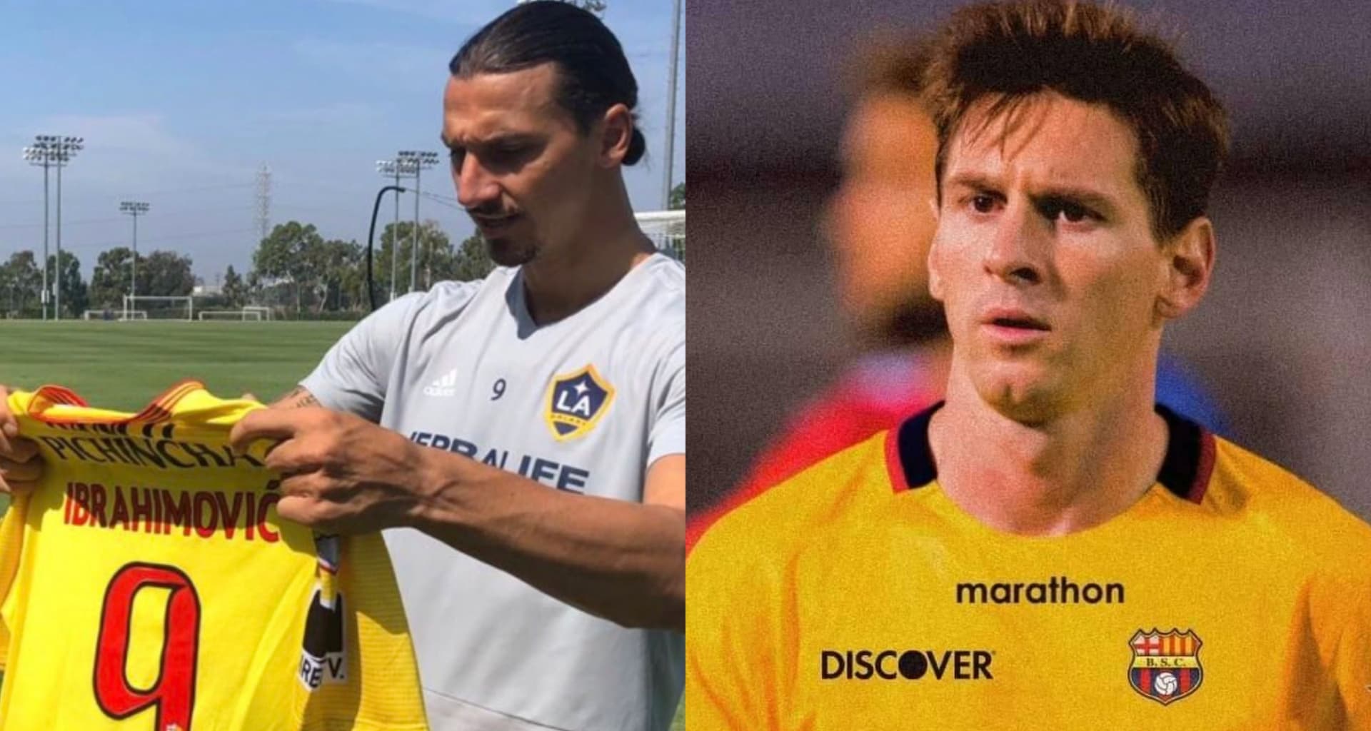 Lionel Messi recibió la camiseta de Barcelona SC por parte de Alfaro Moreno y mira lo que hizo