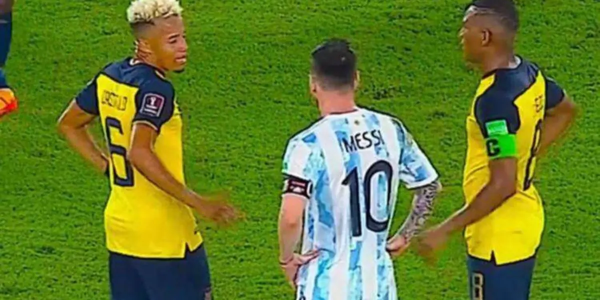 Lionel Messi tuvo un detalle con Byron Castillo y le entregó su camiseta luego del partido y la celebración