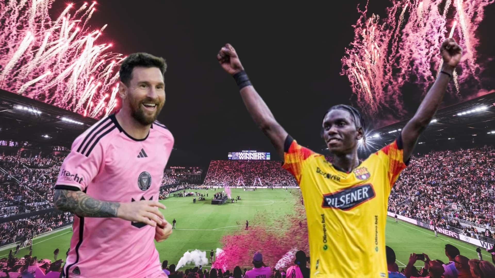 Lionel Messi y Allen Obando / Foto de: El Futbolero Ecuador
