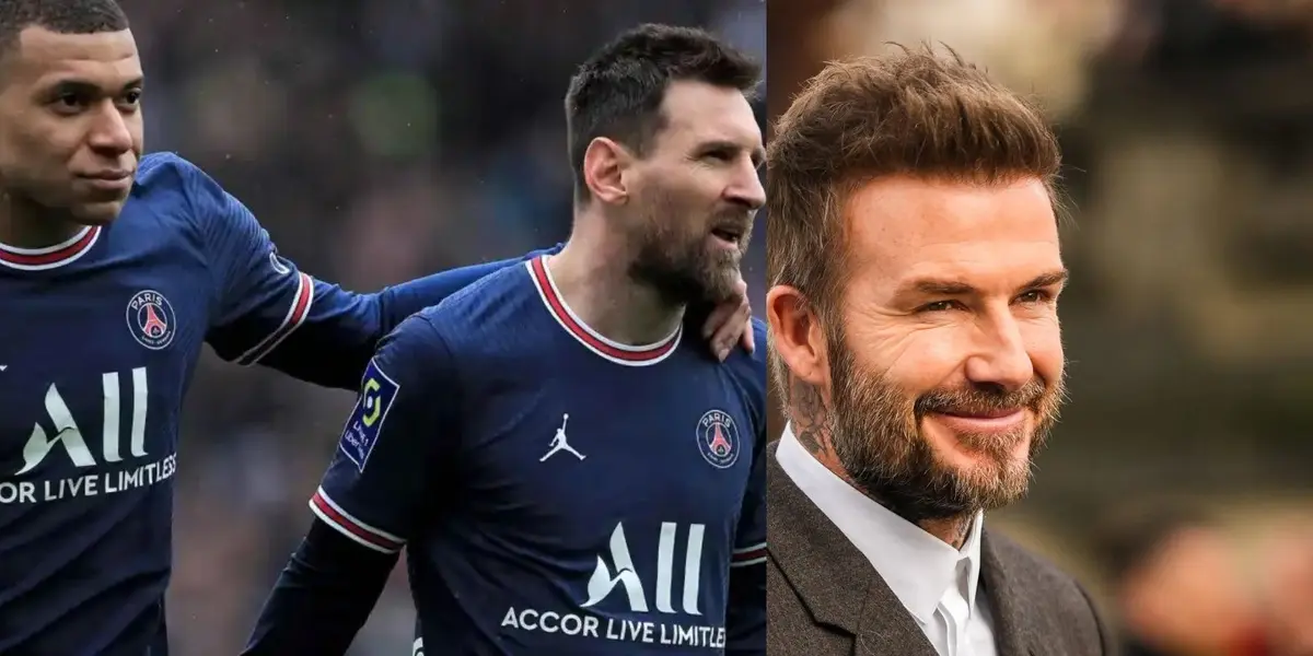 Lo que hizo David Beckham para juntar a Messi con Mbappé y Leonardo Campana