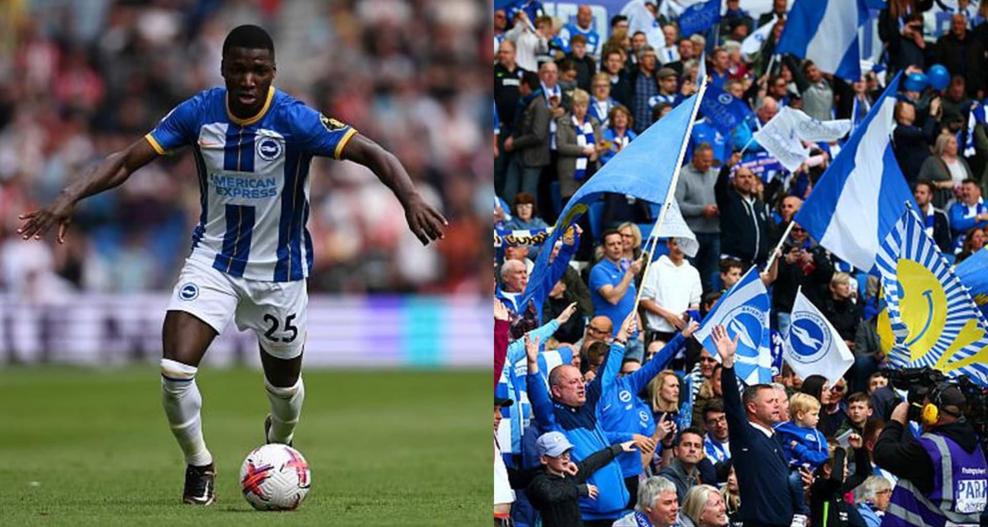 Lo que hizo Moisés Caicedo con los hinchas de Brighton