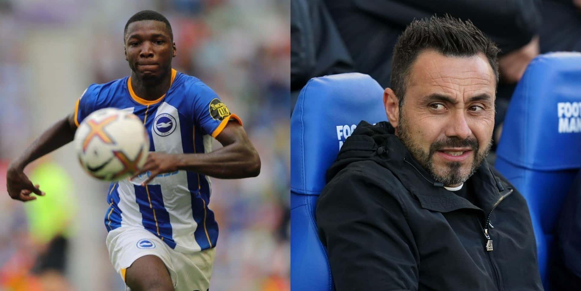 Lo que le dijo Moisés Caicedo a Roberto De Zerbi luego de lo que hizo con el Arsenal