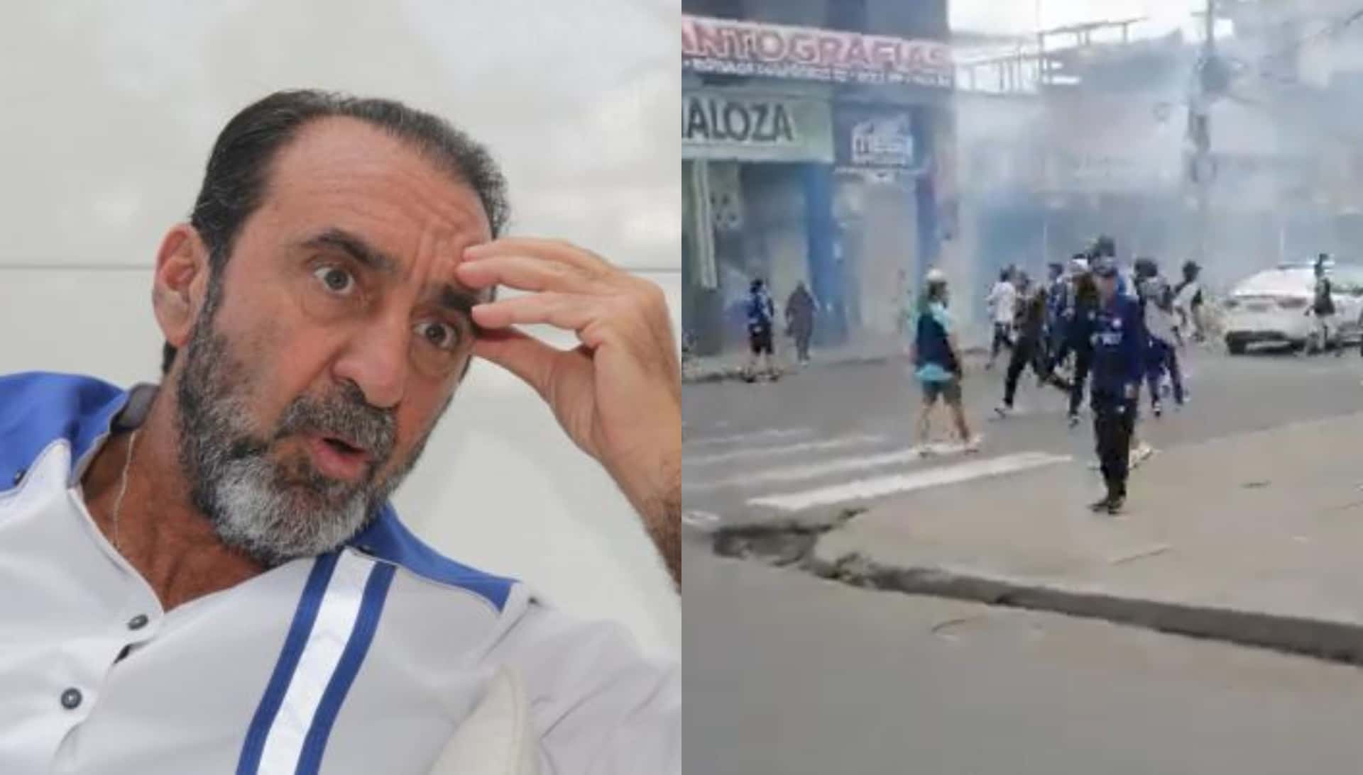 Los aficionados del 'bombillo' generaron desmanes a las afueras del estadio