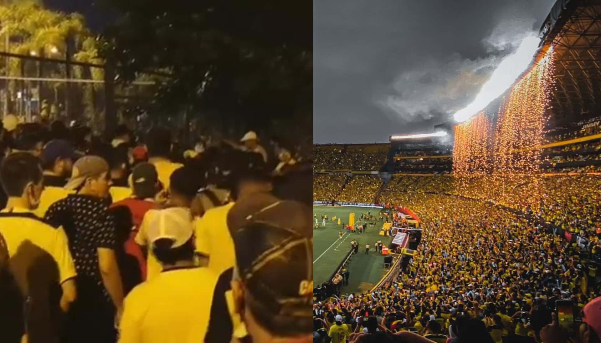 Los hinchas demostraron su malestar a las afueras del Estadio Monumental, donde hubo gente que no pudo ingresar