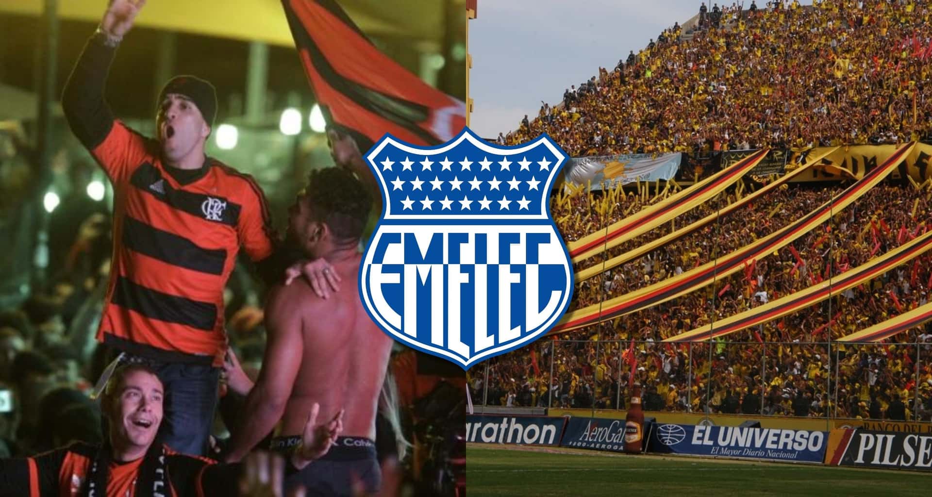 Los hinchas de Flamengo no han parado de hacer burlas para Emelec, secundados por los seguidores de Barcelona SC en el Puerto Principal