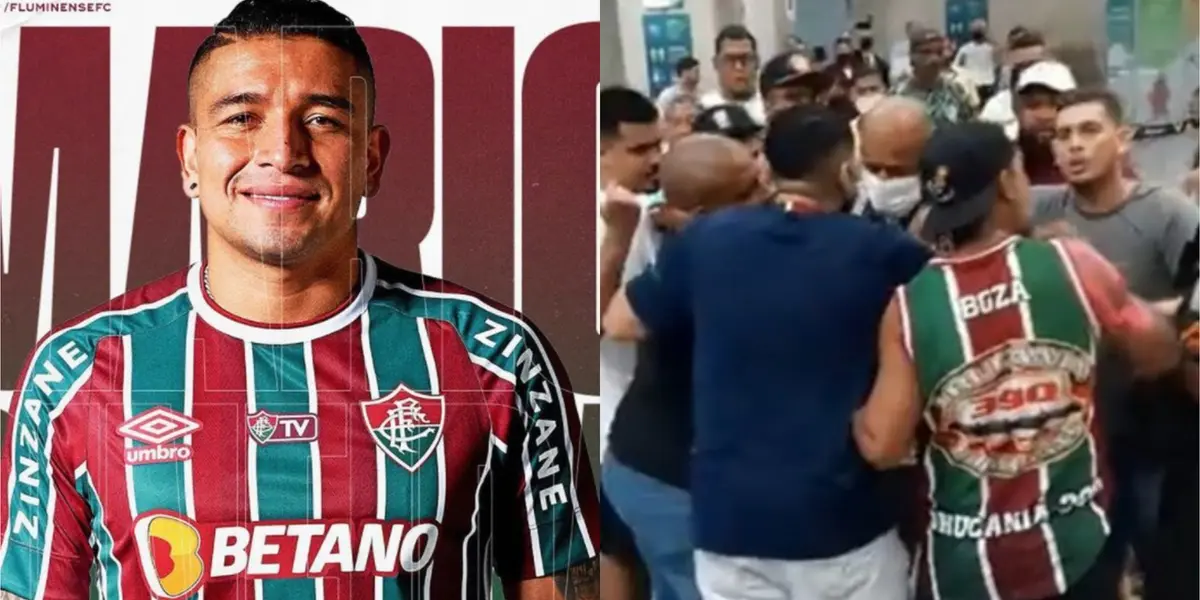 Los hinchas de Fluminense se enojaron por la eliminación de la Copa Libertadores y los jugadores fueron encarados entre ellos Mario Pineida