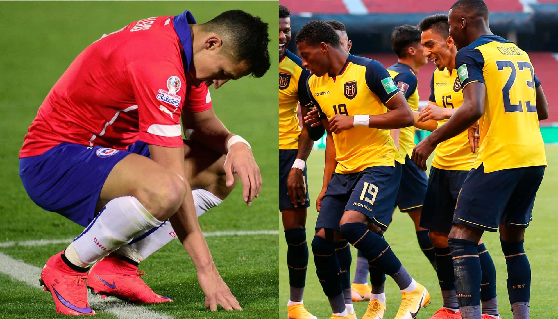 Los jugadores de la selección ecuatoriana se burlaron del intento de Chile de meterse por la ventana